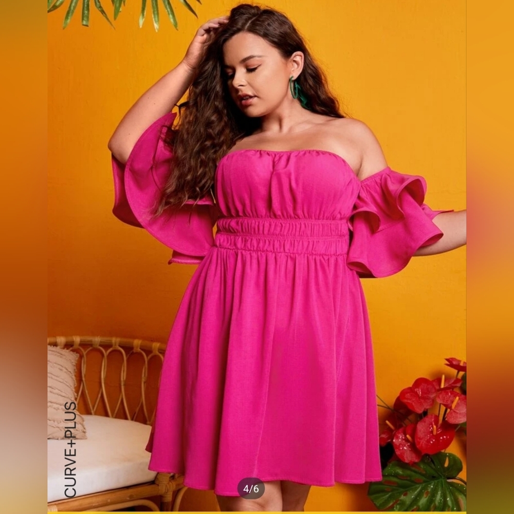 Shein Ruffled Off Shoulder Dress 2x (16)